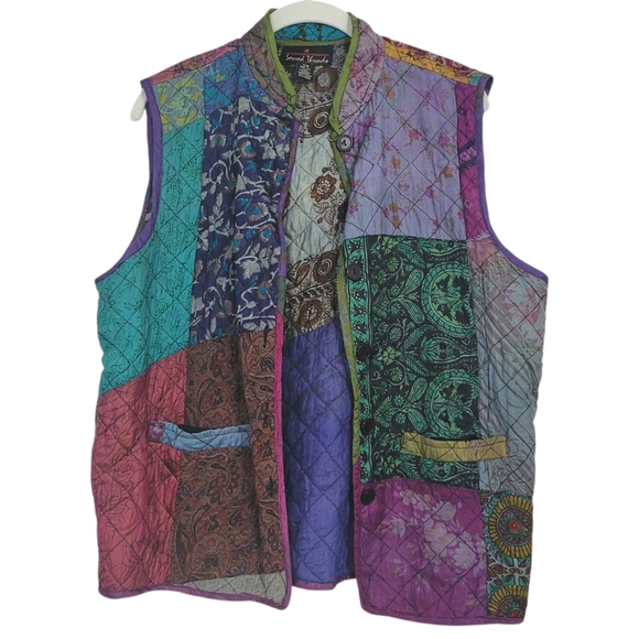 Sacred Threads Jackets & Blazers - Sacred Threads Multicolor Patchwork Vest